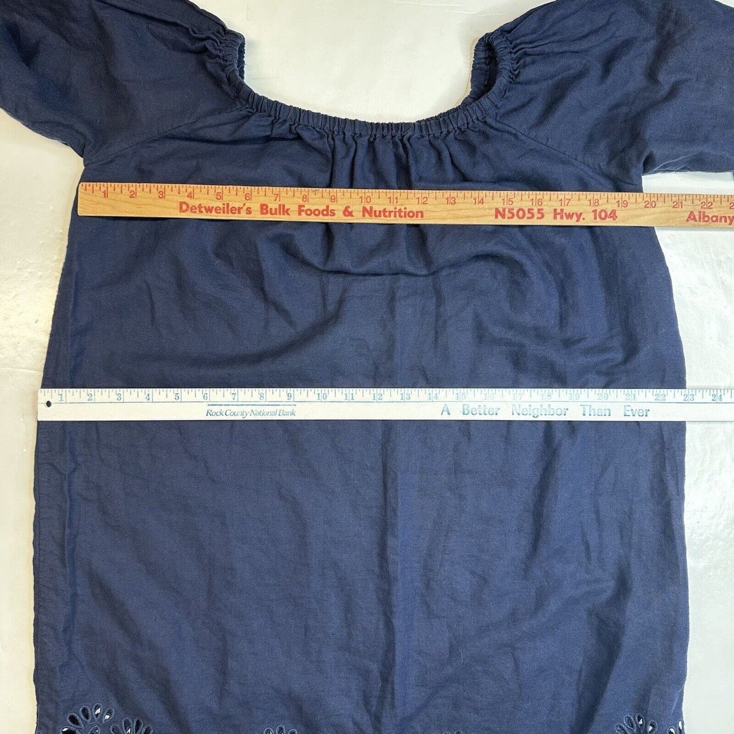 J Crew Dress Medium Navy Blue Linen Cotton Lightweight Womens Coastal Beachy