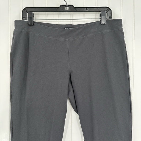 Eileen Fisher Pants Large Washable Crepe Slim Ankle Gray Coastal ContemporaryEUC