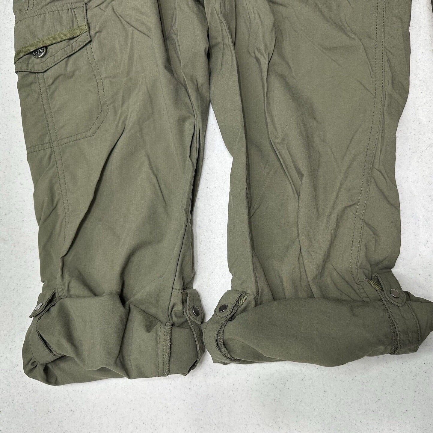 REI Pants Womens 4 Roll Up Convertible Green Hiking Gorpcore Trail Outdoor *Spot
