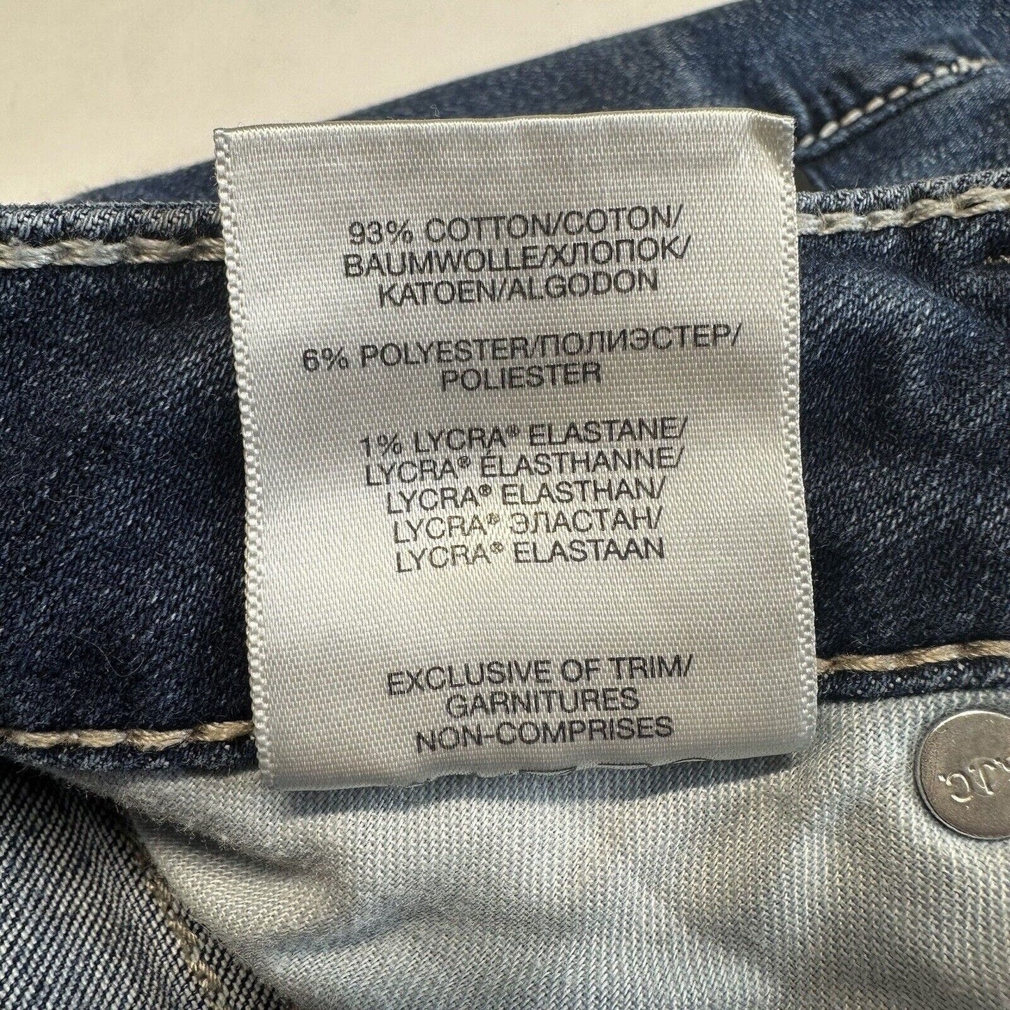 Silver Jeans Women 28 Avery Skinny Curvy Stretch Denim Blue Medium Wash Distress