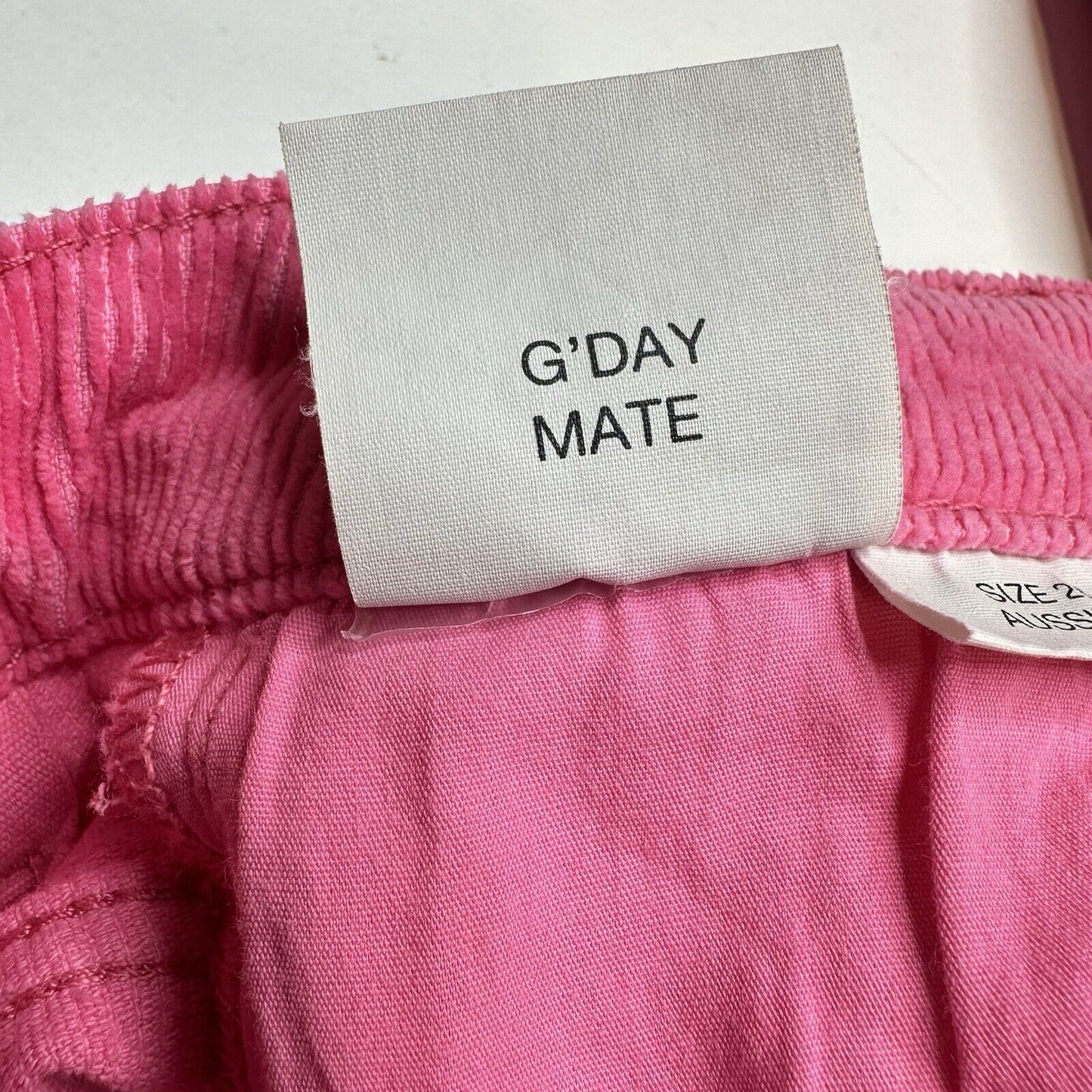 Rollas Corduroy Jeans 26 Original Straight Hot Pink Hi Rise Preppy Barbie *Flaw