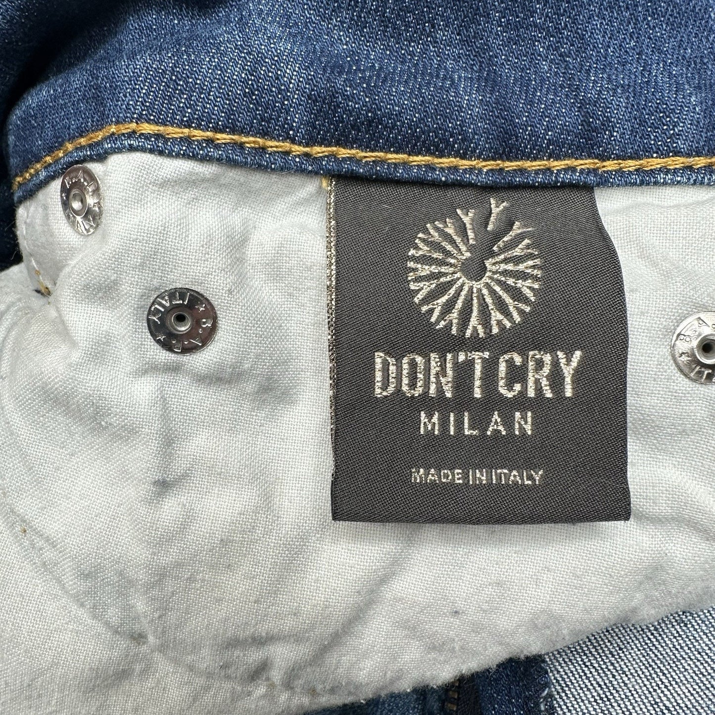 Dont Cry Milan Jeans Womens 12* Long Slim Bootcut Denim Western Cowboy *Flaws