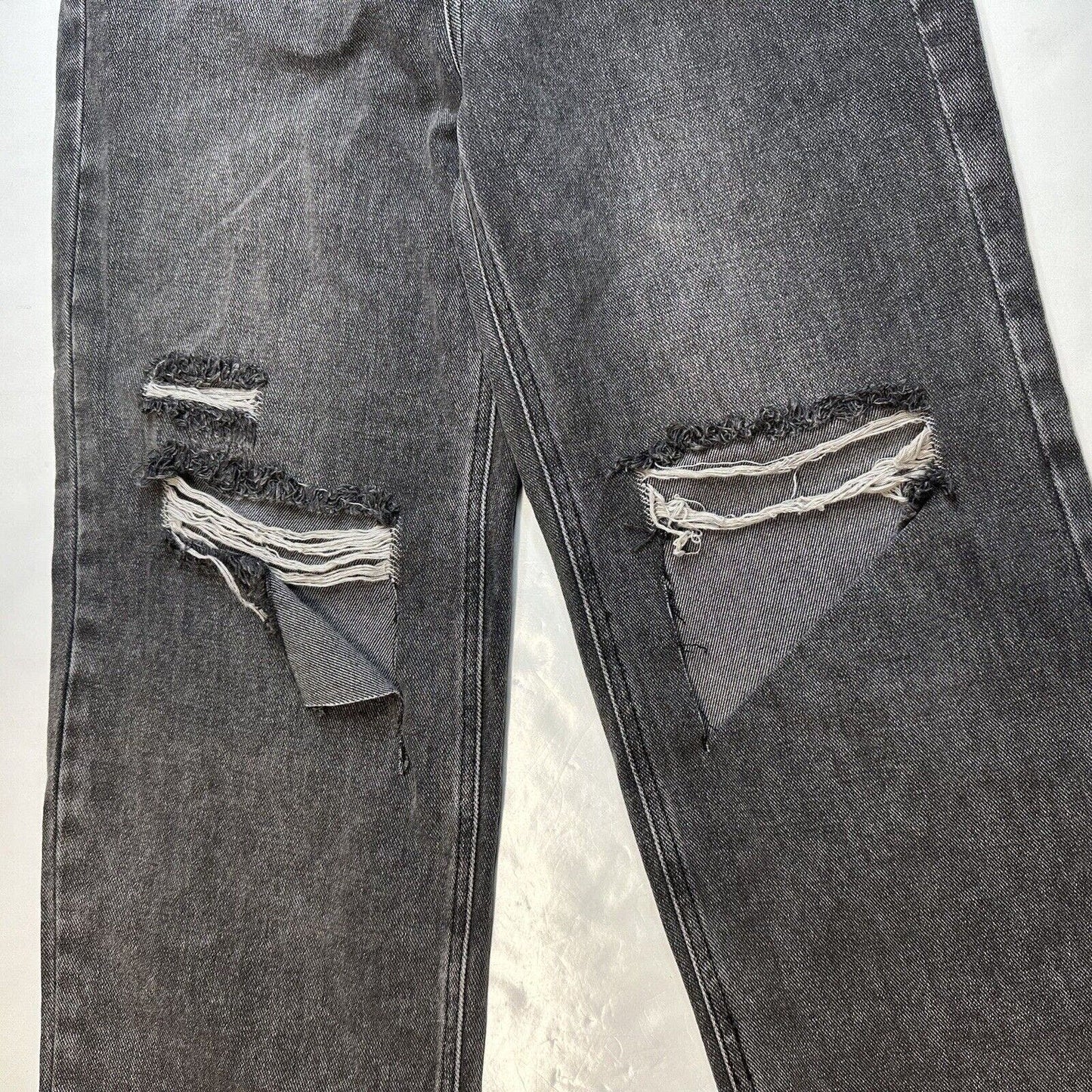 Pacsun Jeans 27 Boyfriend High Rise Gray Denim Womens Distressed 90s Grunge EUC