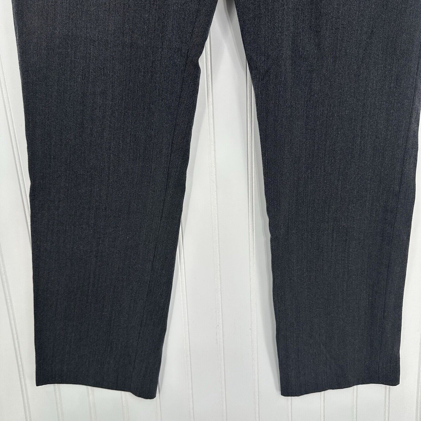 Gunex Wool Pants Womens US 12 Straight Trouser Dark Gray Wool Blend Italy EUC
