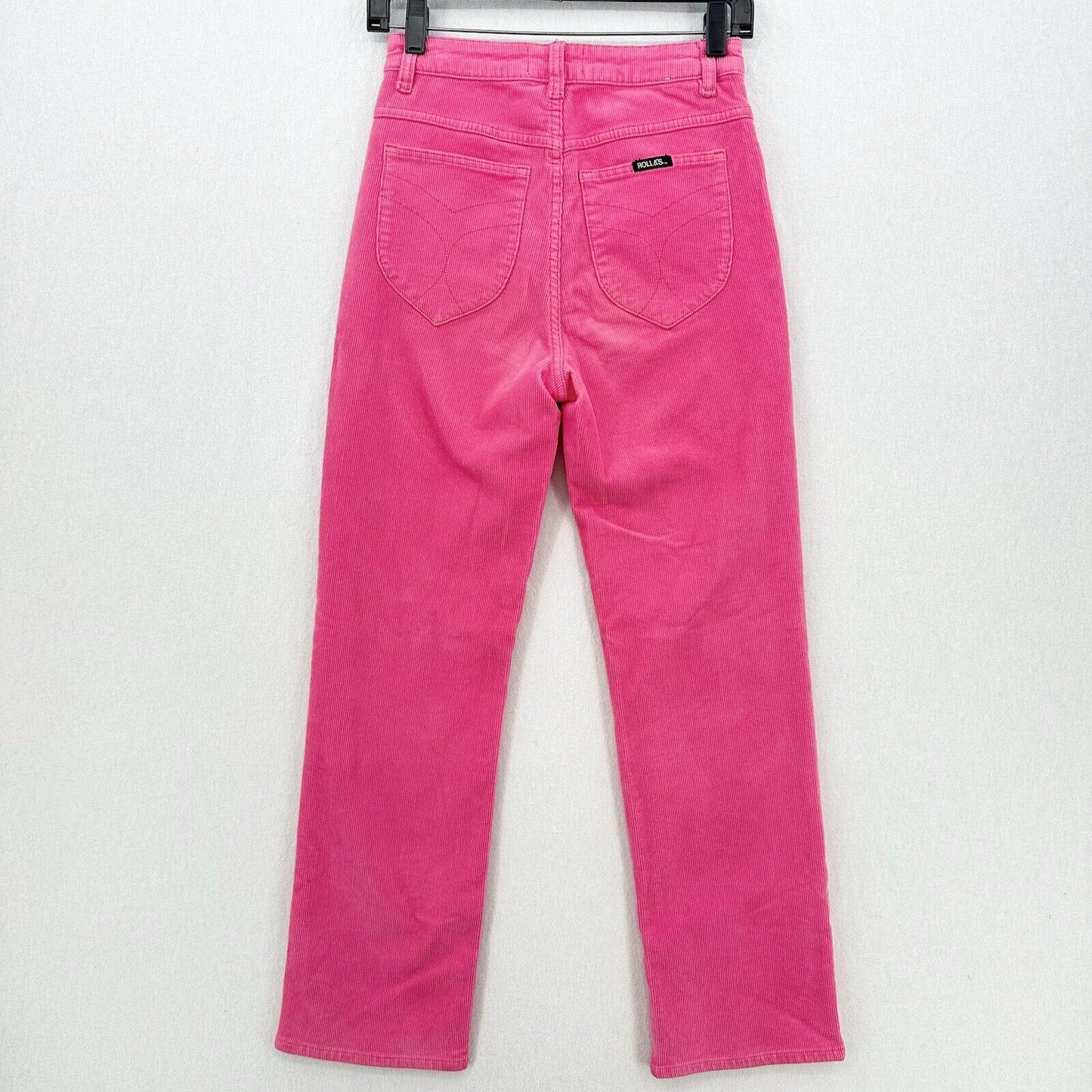 Rollas Corduroy Jeans 26 Original Straight Hot Pink Hi Rise Preppy Barbie *Flaw