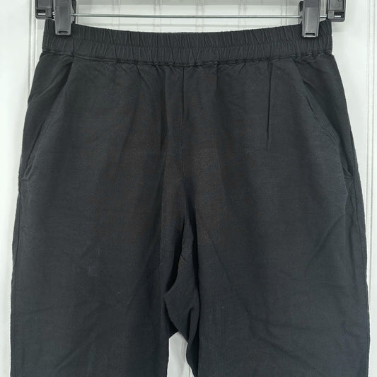 Marine Layer Pants Womens XS Allison Crop Black Lyocell Tencel Coastal Beach
