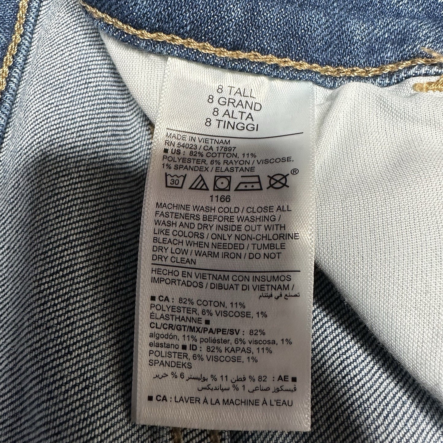 Old Navy Jeans Womens 8 Tall Rockstar Super Skinny High Rise Denim Distress NEW