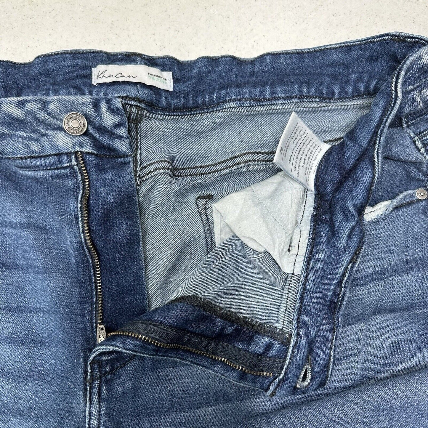 Kancan Jeans Womens 22 Skinny Blue Stretch Denim Distressed Grunge