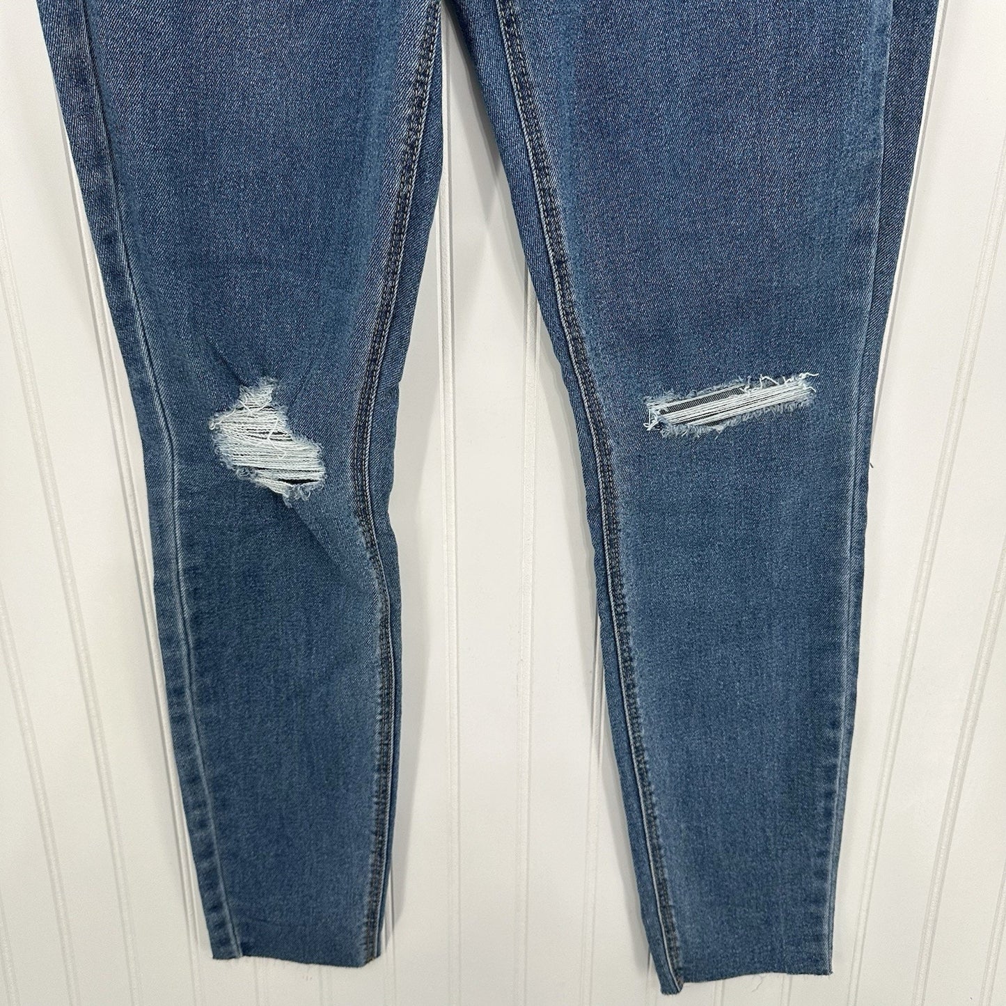 Old Navy Jeans Womens 8 Tall Rockstar Super Skinny High Rise Denim Distress NEW