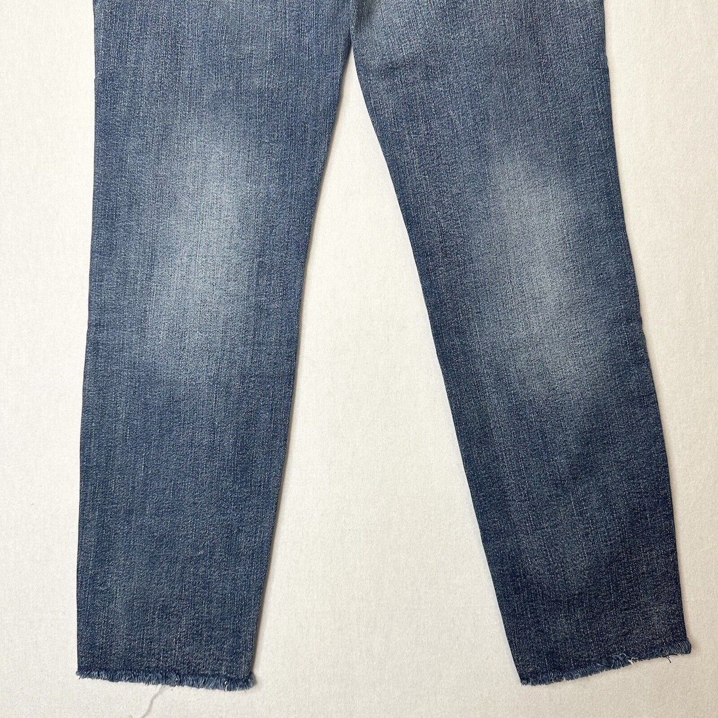 Judy Blue Jeans 3 26 Relaxed Shelley High Rise Slim Straight Blue Denim Distress