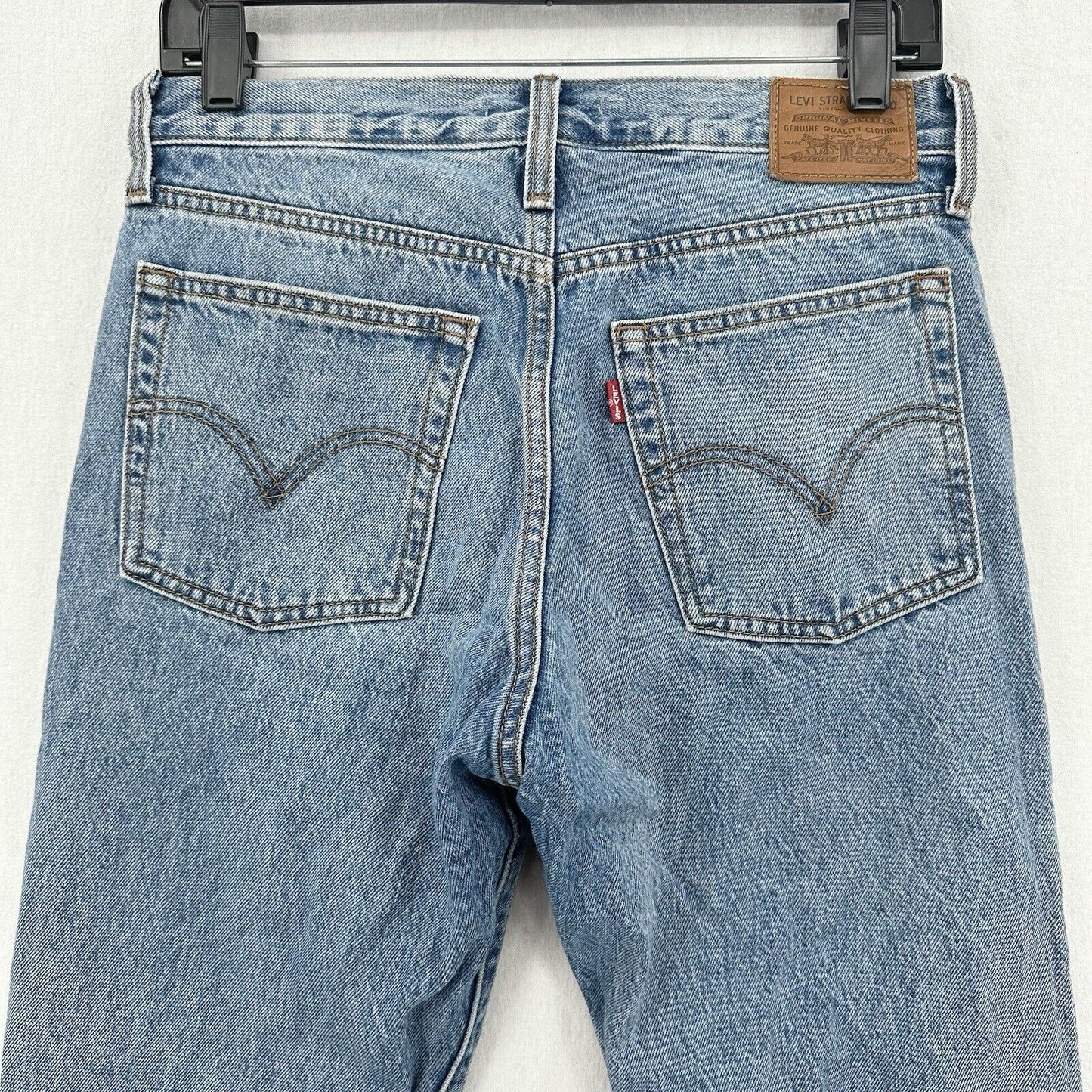 Levis Wedgie Jeans 27 US 4/5 Skinny Ankle Blue Denim Button Fly Distress Fray