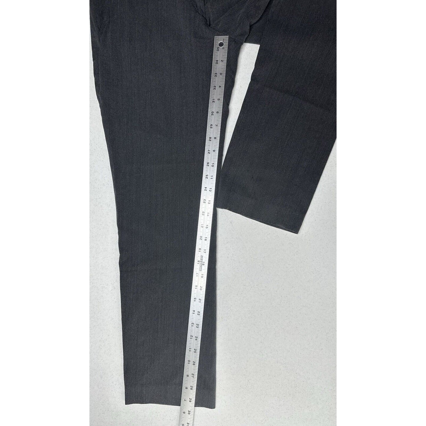 Gunex Wool Pants Womens US 12 Straight Trouser Dark Gray Wool Blend Italy EUC