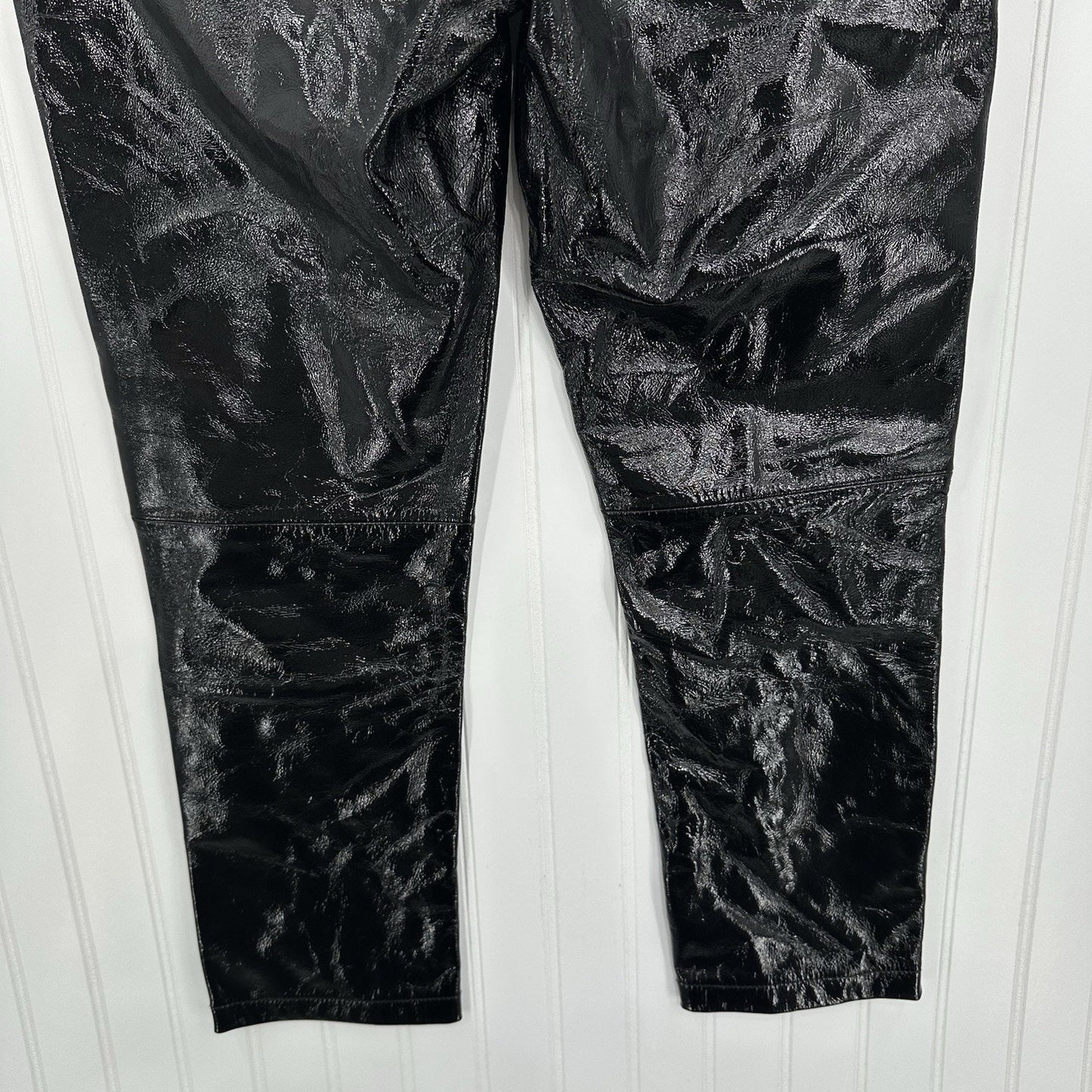 BLDWN Parker Leather Pants Womens 25 Straight Crop Black Genuine Leather EUC