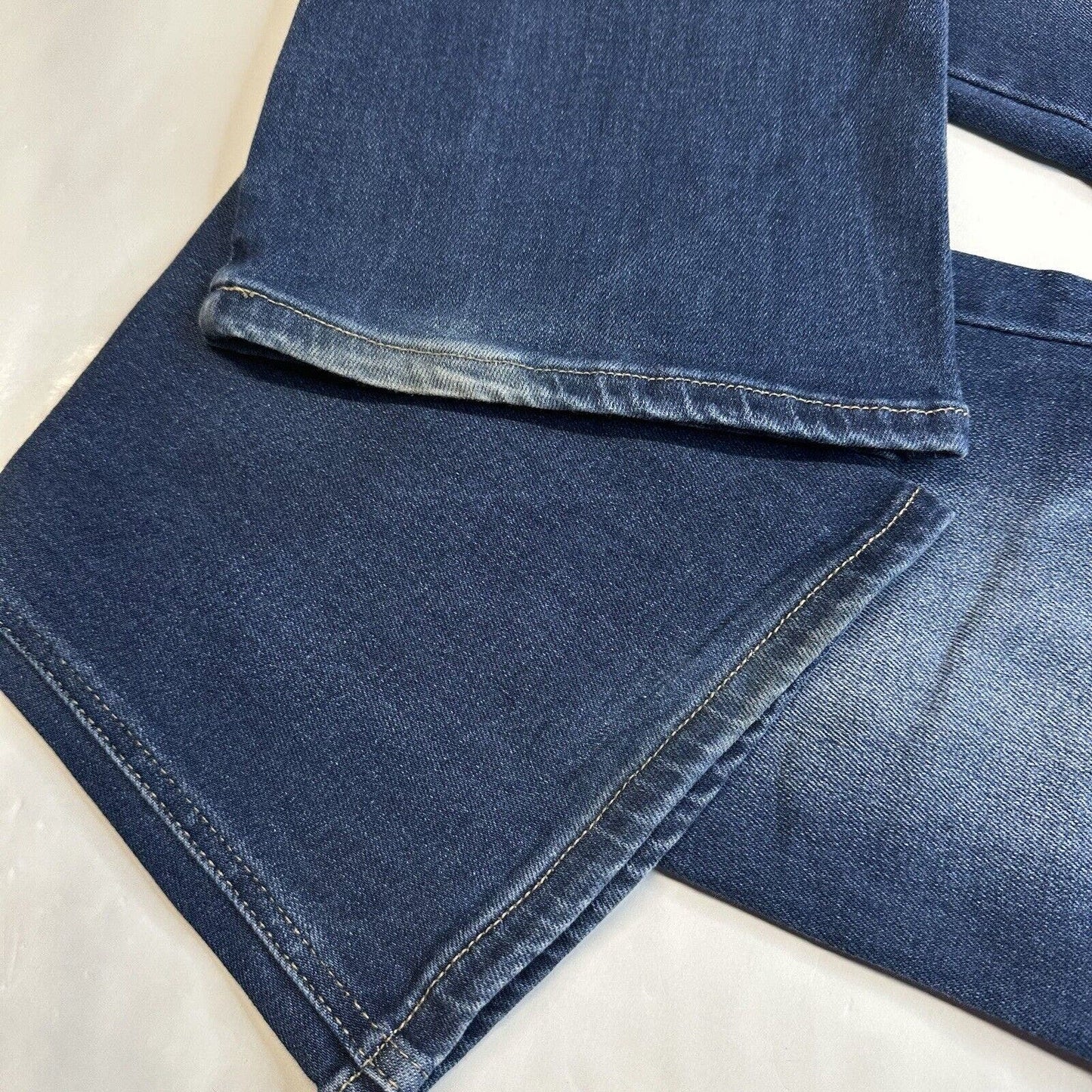 Kancan Jeans Womens 32 Bootcut High Rise Button Fly Blue Stretch Denim Dark Wash