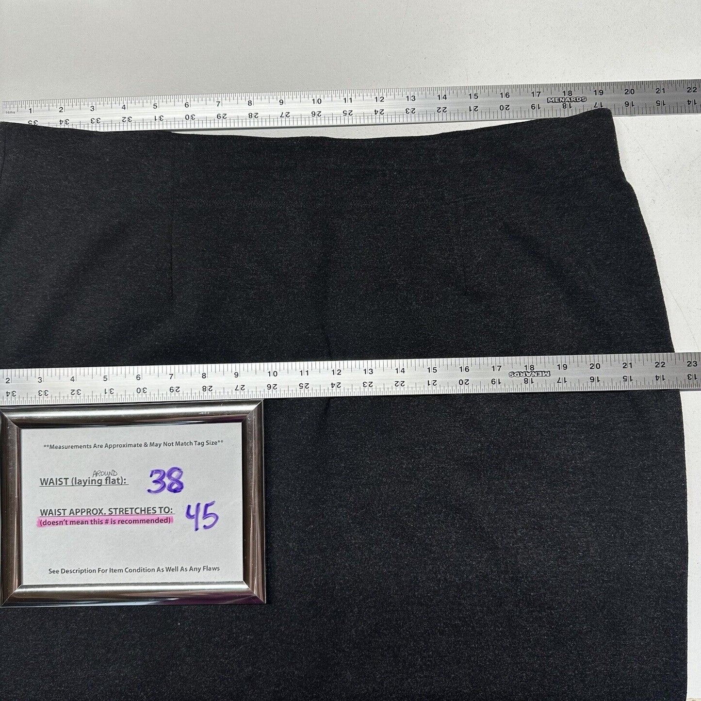 Eileen Fisher Skirt Womens XL Black Marl Pull On Slit Minimalist Capsule Career