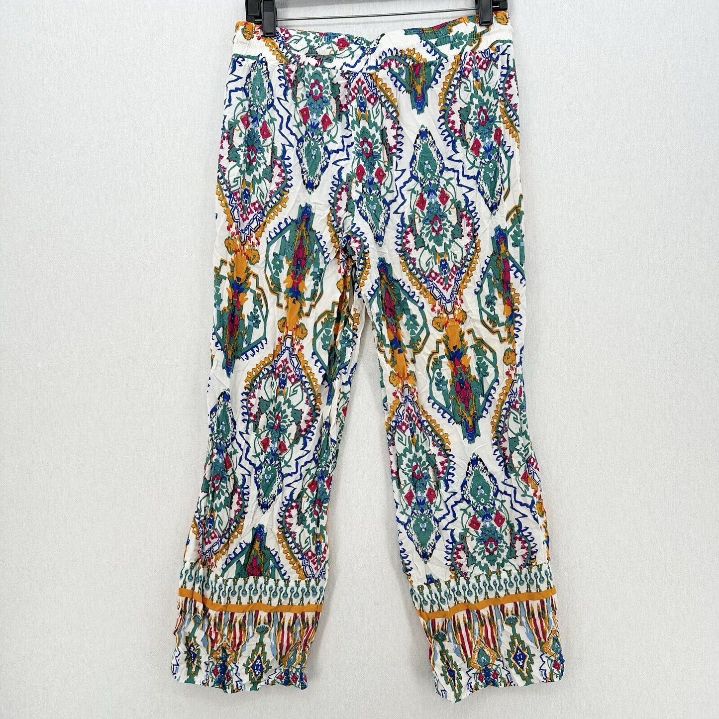 Christian Siriano Pants Womens Medium Straight Leg Pull On Tribal Aztec Beach