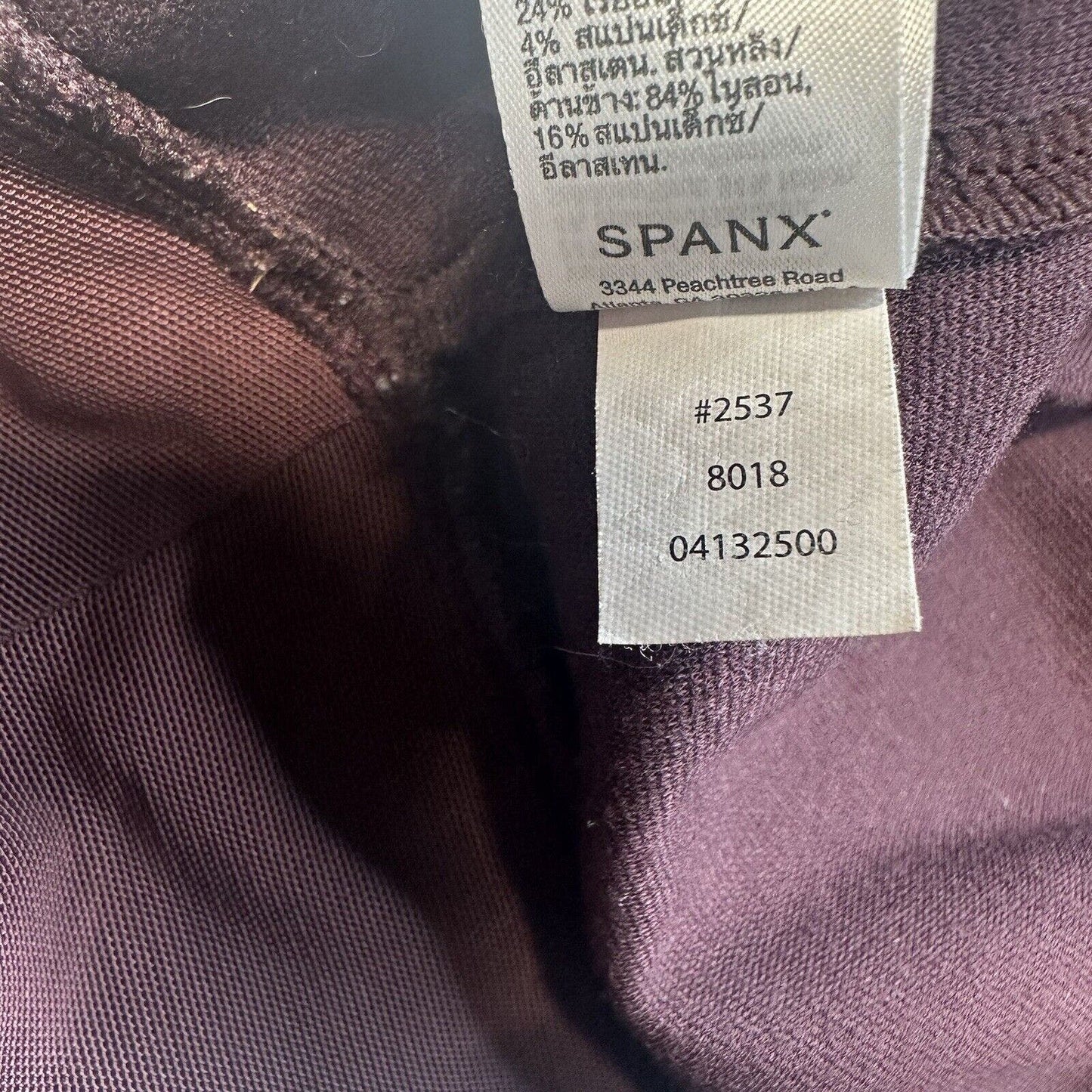 Spanx Leggings Womens XL Red Hot Assets Purple Wine Ponte Pull On Pants Slimming
