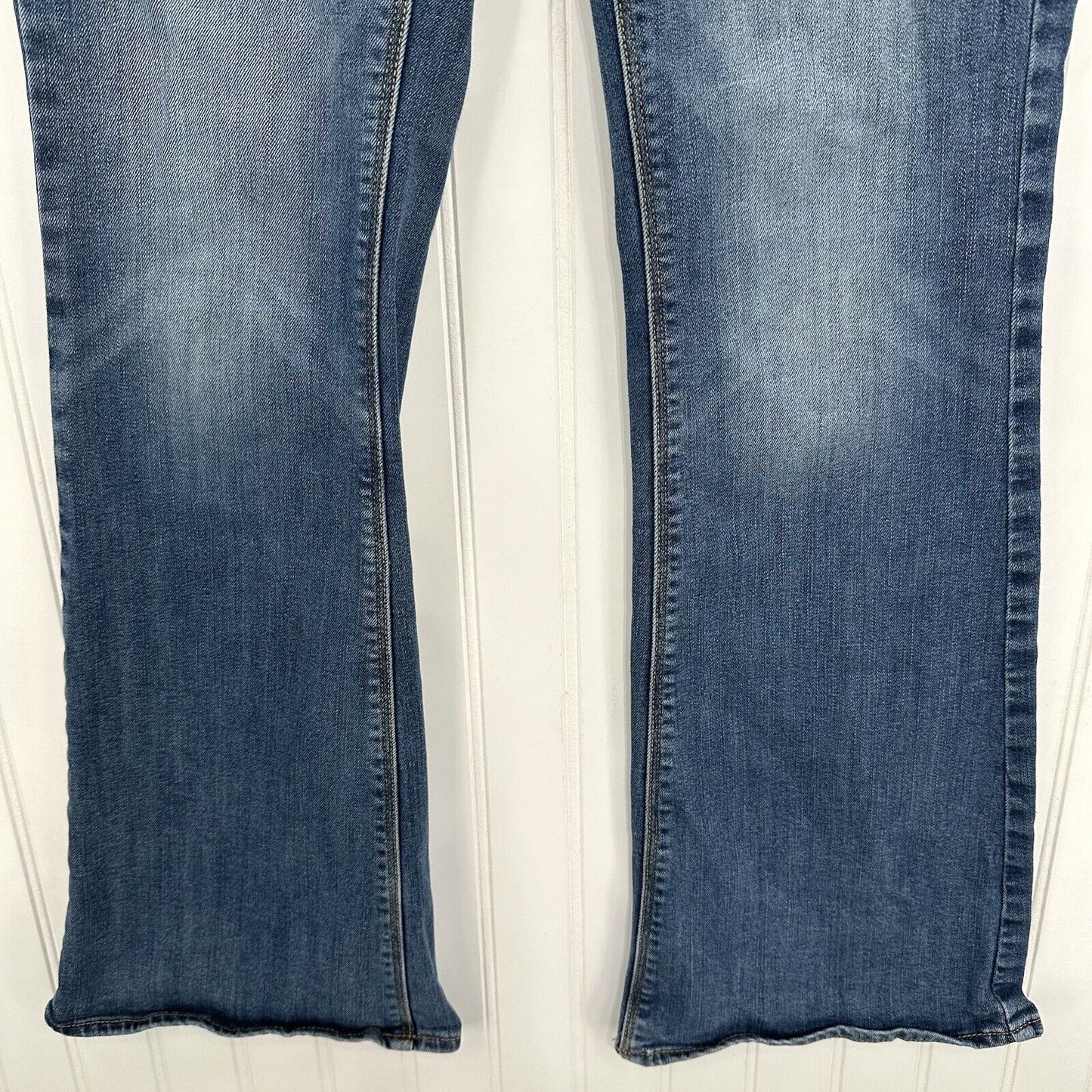 American Eagle Jeans Womens 8 Artist Flare Blue Denim Rodeo Cowboy Western