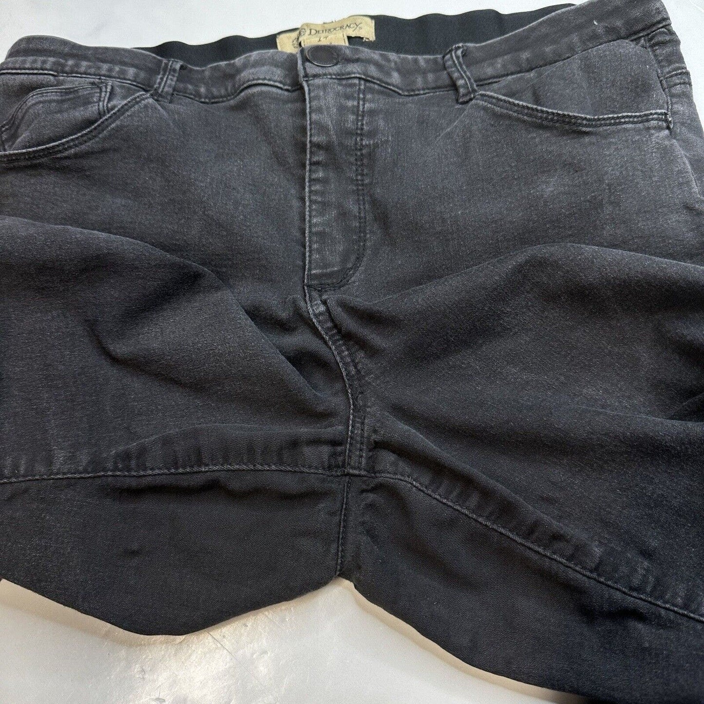 Democracy Jeans Womens 14 Skinny Ab Technology Black Stretch Denim Slimming