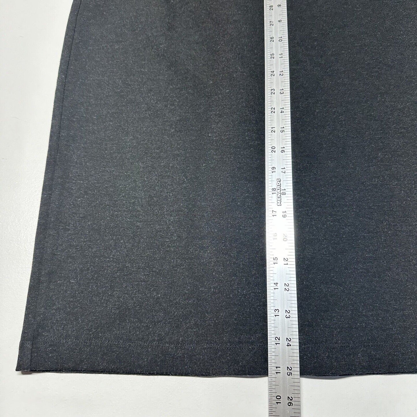 Eileen Fisher Skirt Womens XL Black Marl Pull On Slit Minimalist Capsule Career