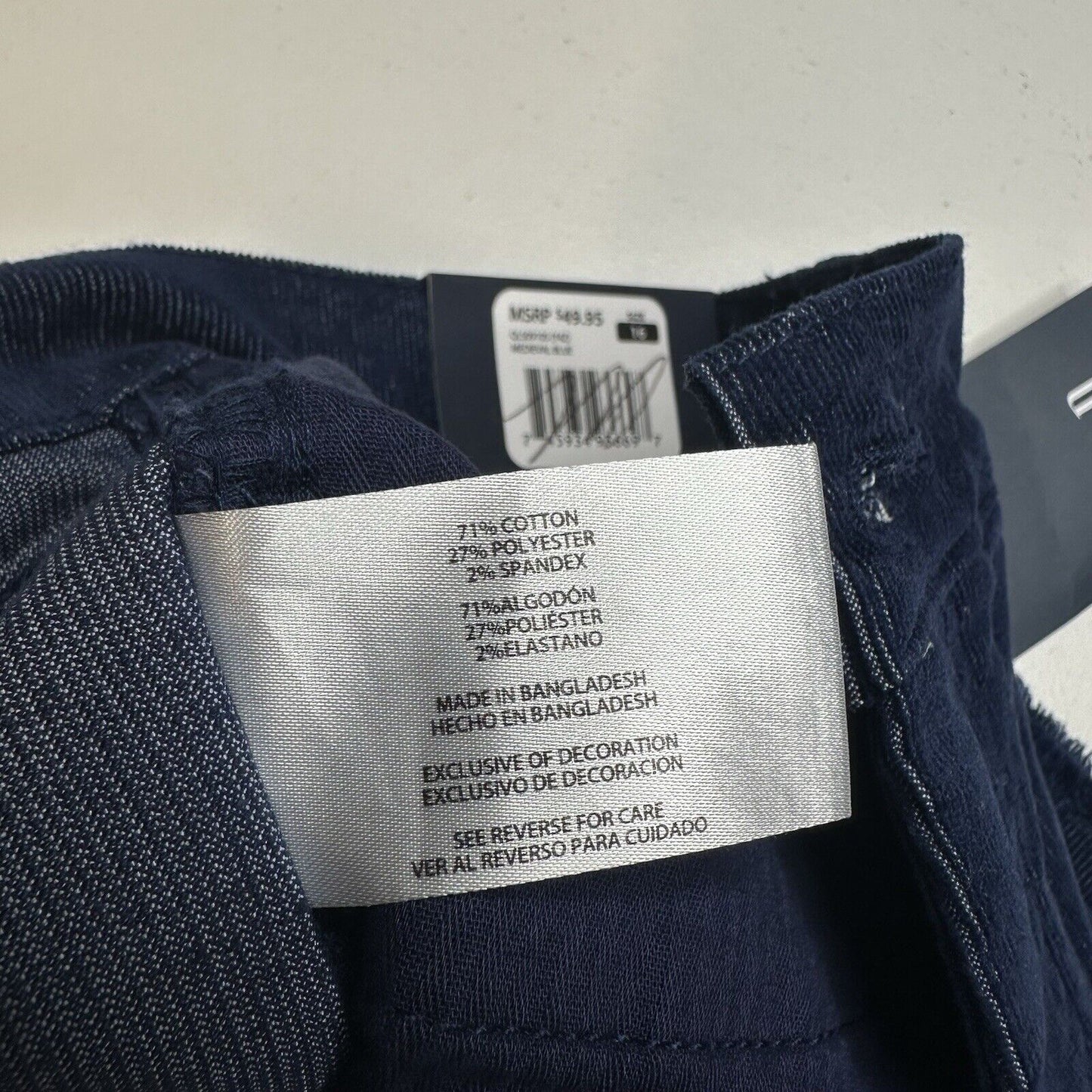 GAP Shorts Womens 16 Corduroy Relaxed Cut Off Dark Blue Fray Hem Preppy NEW