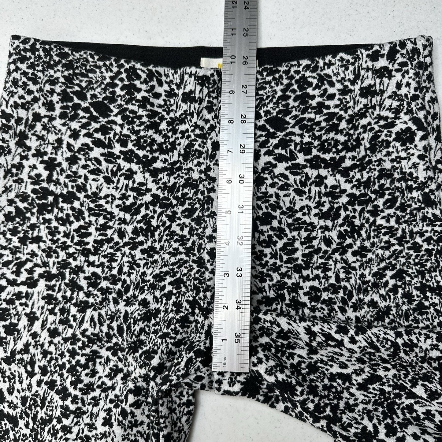 Maeve Pants Womens XSP Margot Kick Flare Crop Black Floral Knit Anthropologie