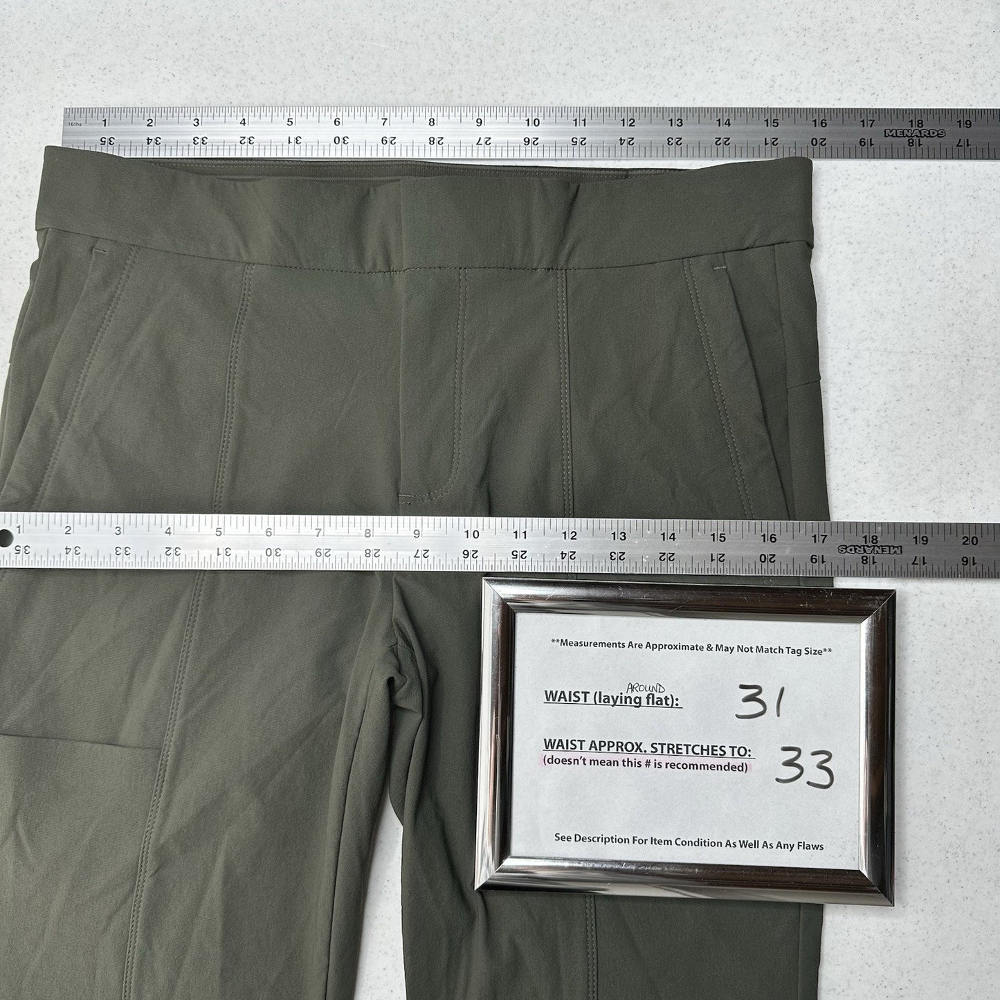 Athleta Pants Womens 8 Wander Stash Skinny Green Travel Hiking Gorpcore EUC