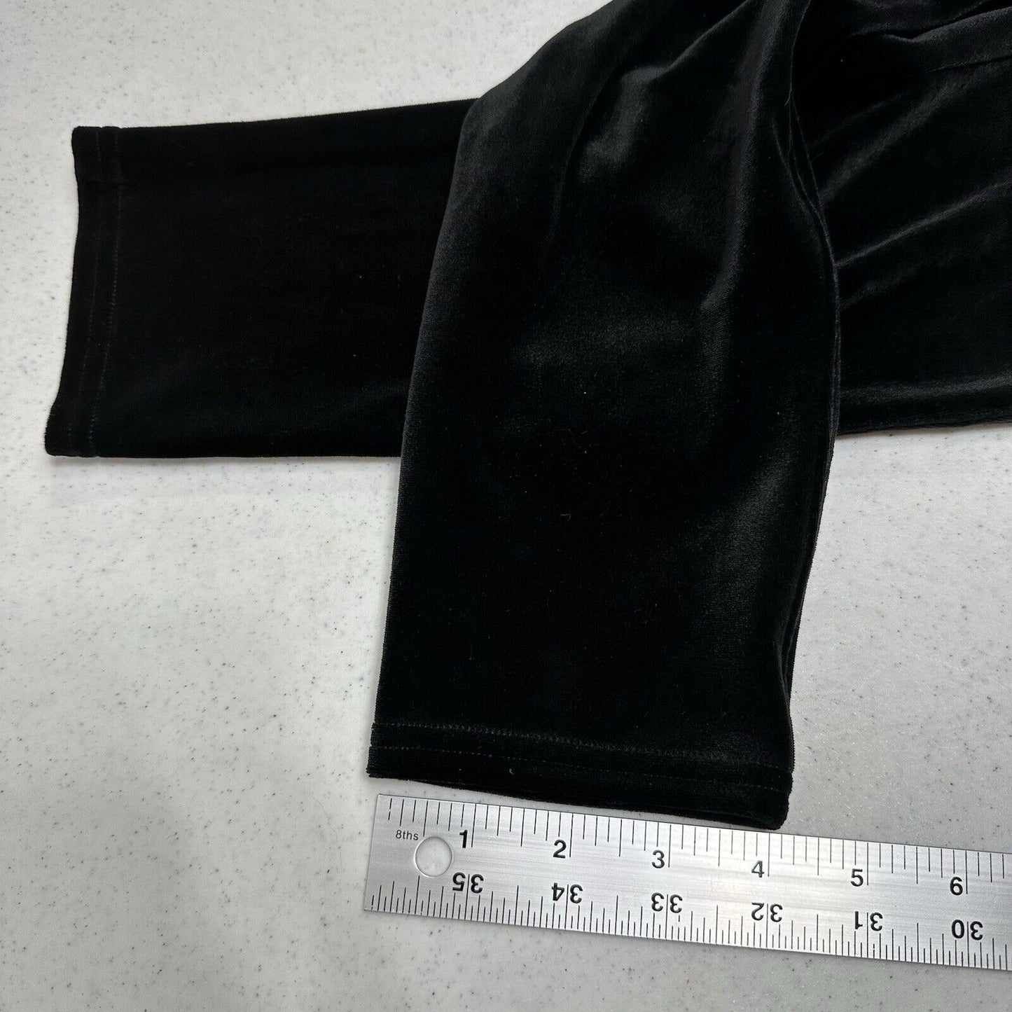 Spanx Leggings Womens 1X Black Velvet Pants Pull On Slimming Goth Emo Y2K EUC