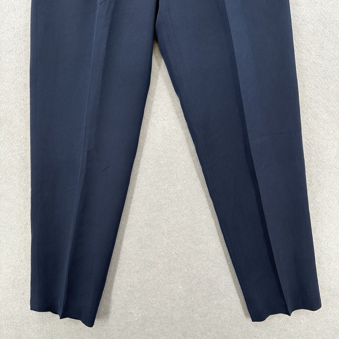 Vintage Silk Pants Womens 10 Navy Blue Design By Pat Argenti Contemporary