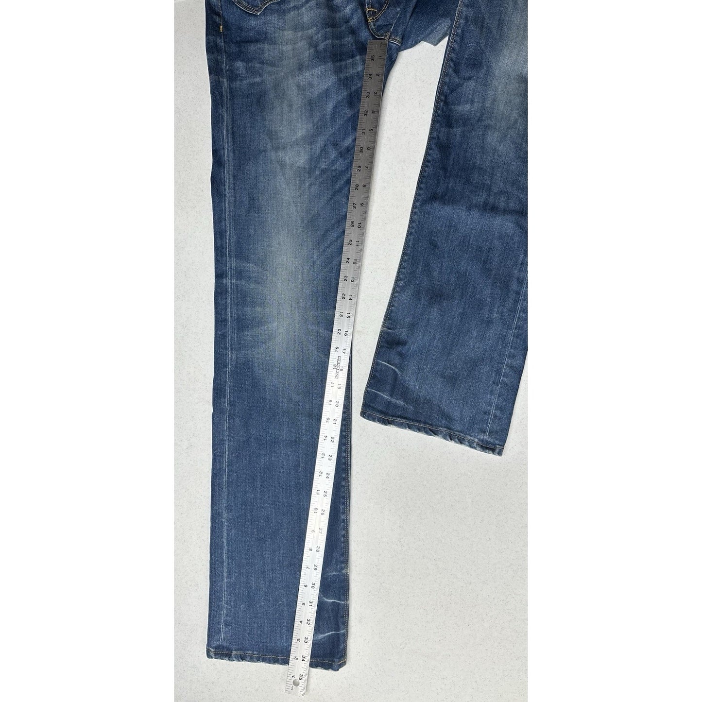 Dont Cry Milan Jeans Womens 12* Long Slim Bootcut Denim Western Cowboy *Flaws