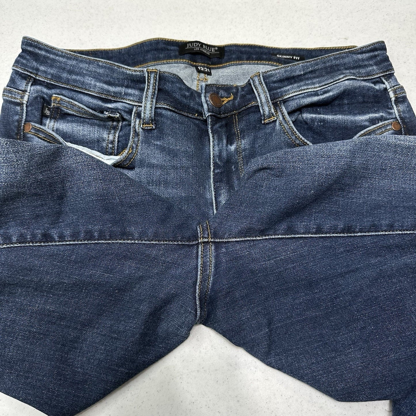 Judy Blue Jeans Womens 13 31 Skinny Blue Stretch Denim Comfort Casual EUC