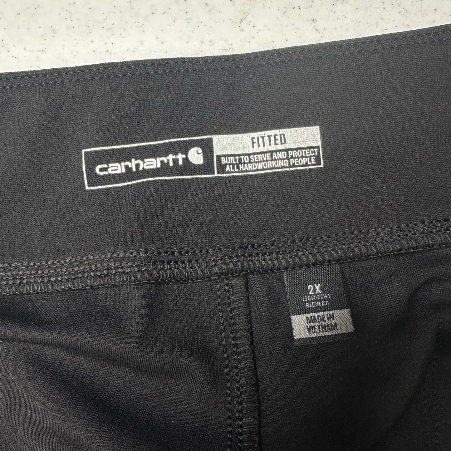Carhartt Legging Womens 2X Force Fitted Midweight Utility Black Work Wicking EUC