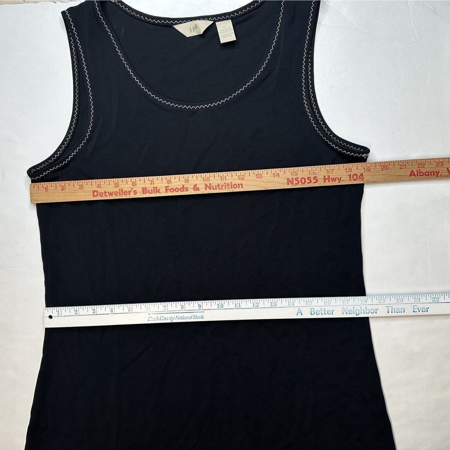 J Jill Dress Womens Large Black Shift Sleeveless Slinky Stretch Travel Beach