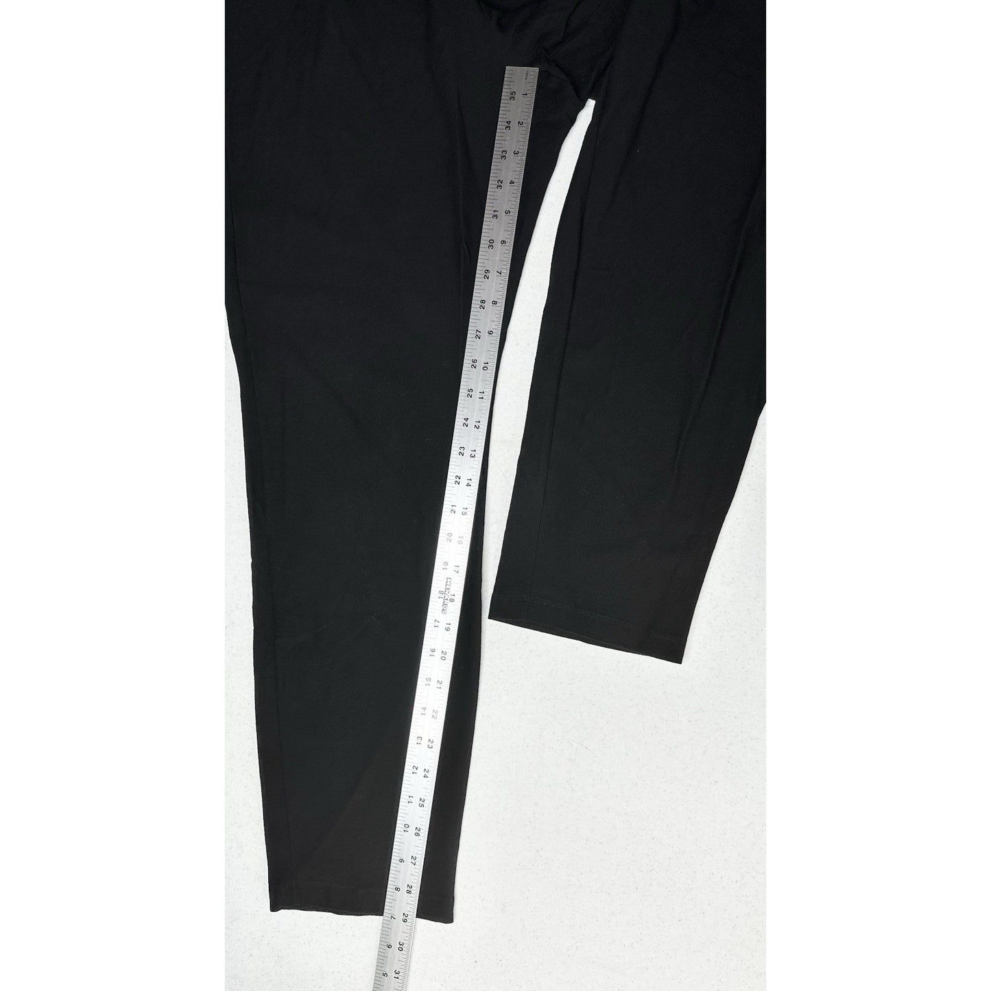 Eileen Fisher Pants XL Washable Crepe Slim Leg Black Minimalist Contemporary