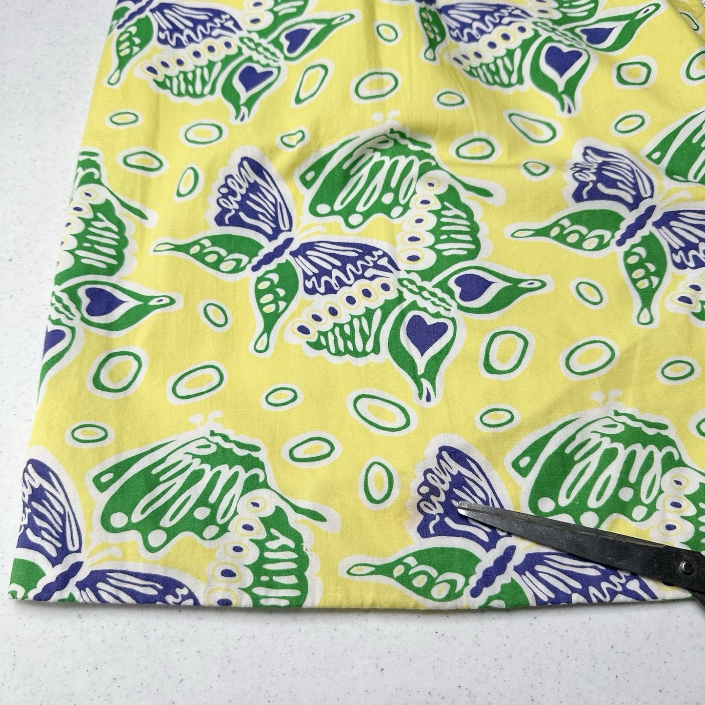 Lilly Pulitzer Skirt Womens 10 Cotton Butterfly Yellow Golf Barbie Preppy *Flaw