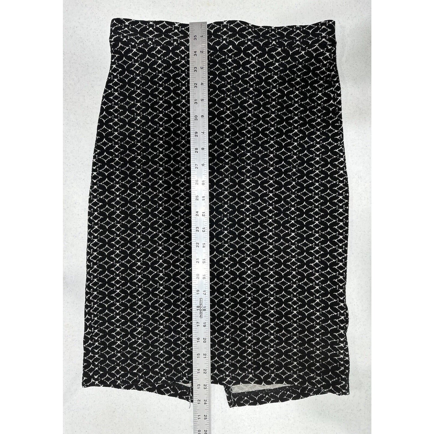 Anthropologie Maeve Skirt Womens Small Black Pencil Slit Tencel Diamond Academia