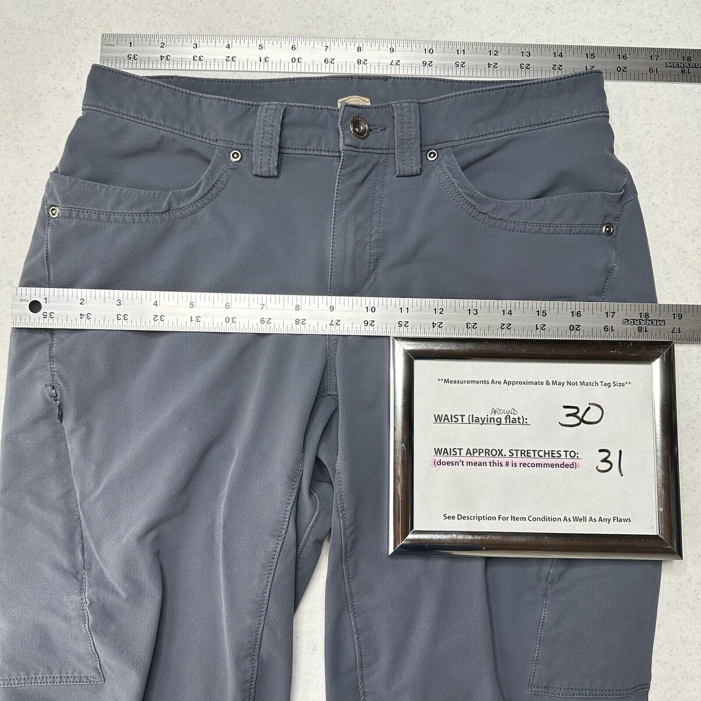 Duluth Trading Pants Womens 8 Flexpedition Bootcut Gray Hiking Gorpcore *Flaws