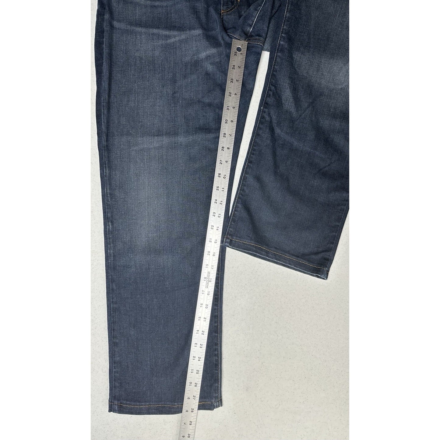 Eileen Fisher Jeans Womens 14 Boyfriend Relaxed Blue Denim Dark Organic Cotton