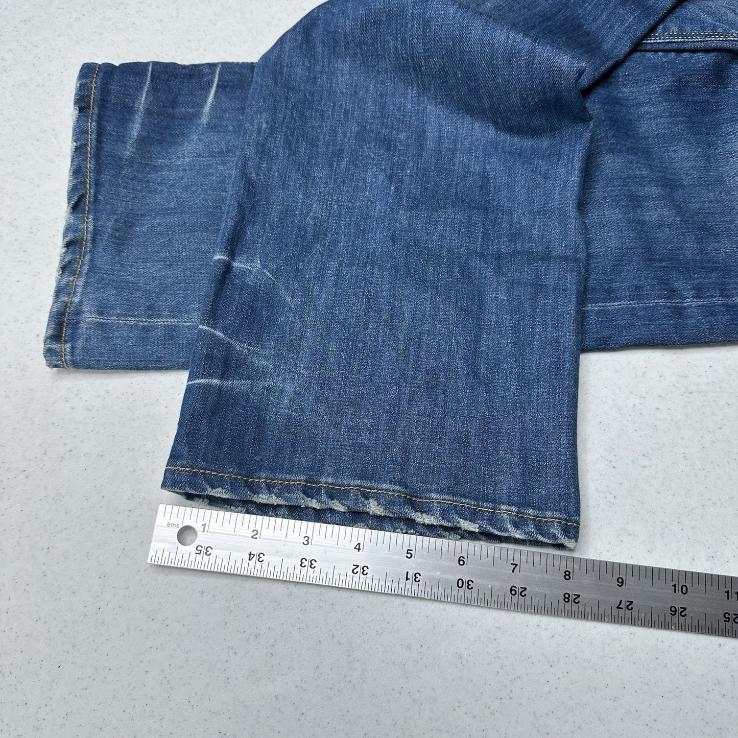 Dont Cry Milan Jeans Womens 12* Long Slim Bootcut Denim Western Cowboy *Flaws
