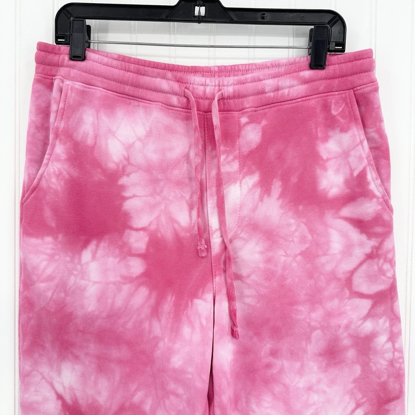 Lularoe Boyfriend Jogger Womens Medium Sweatpant Bright Pink Tie Dye Cozy Lounge