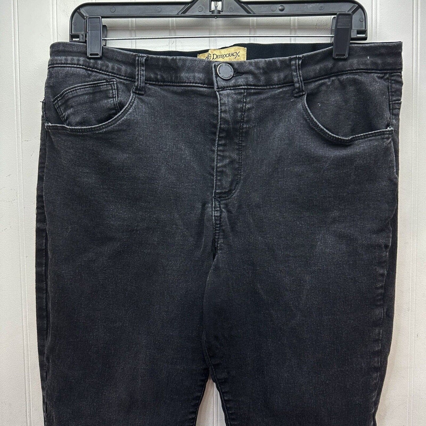 Democracy Jeans Womens 14 Skinny Ab Technology Black Stretch Denim Slimming