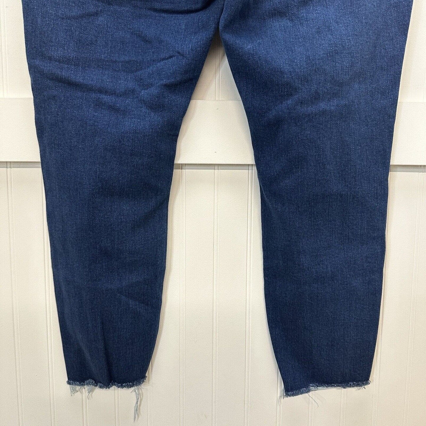 Kancan Jeans 20 Womens Skinny Blue Stretch Denim Distressed Fray Dark Plus Size