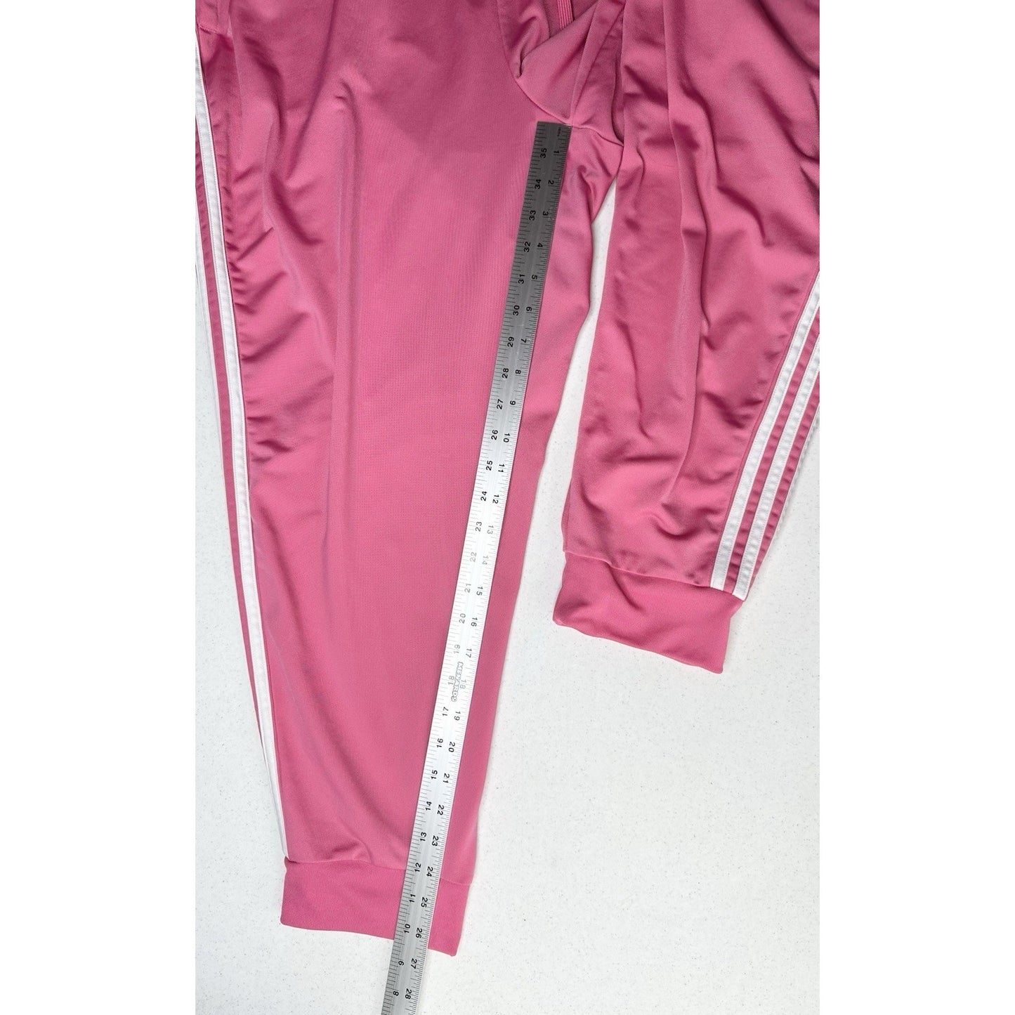 Adidas Pants Womens 3X Jogger Track Pant Bubblegum Pink Stripes Lounge Athletic
