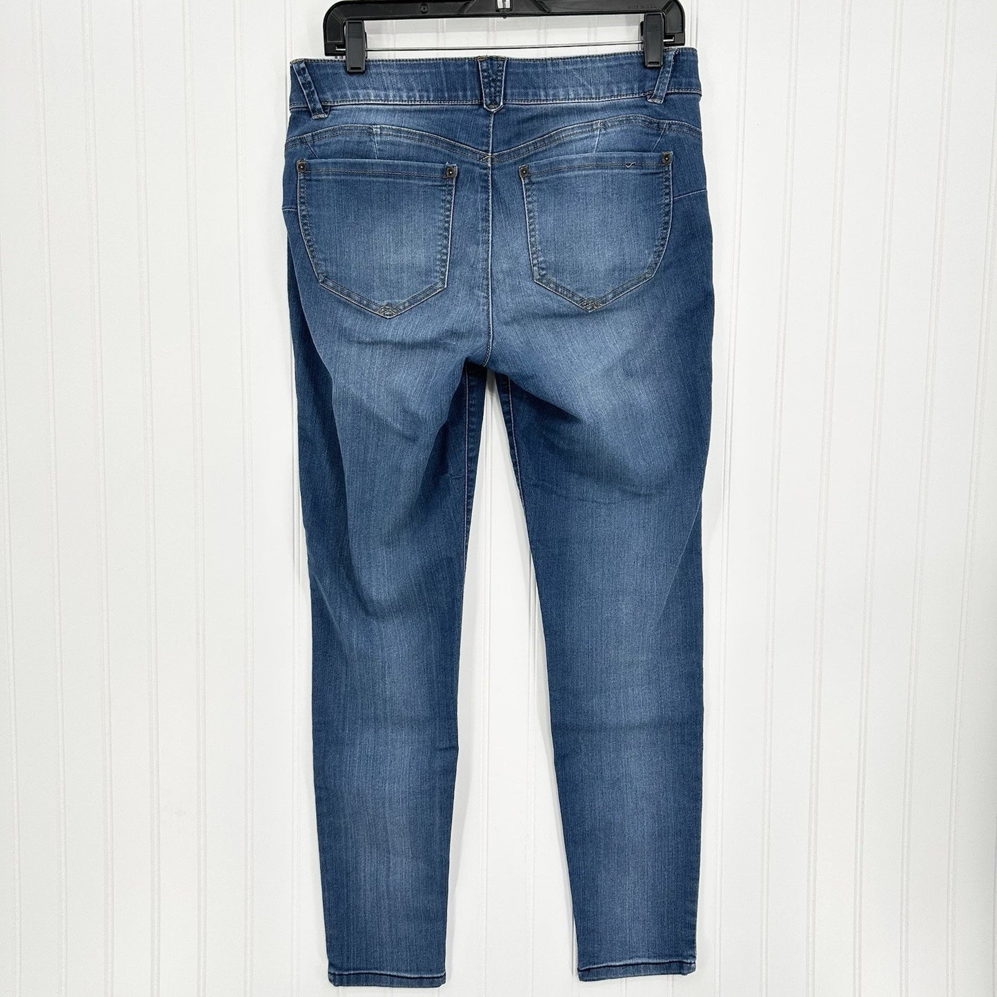 Democracy Jeans Womens 10 Skinny Ab Solution Blue Stretch Denim Tummy Control