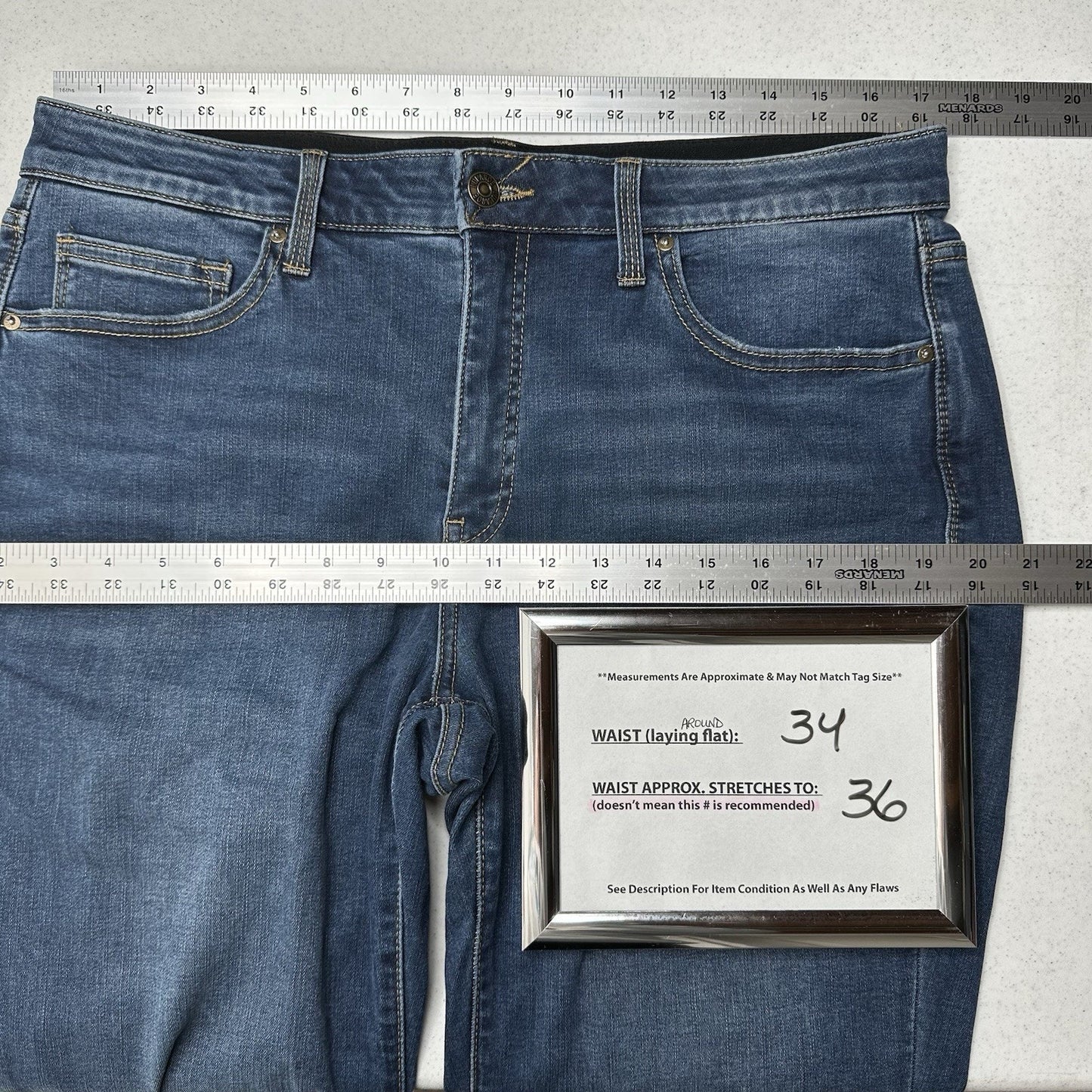 Lularoe Jeans Womens 32 US 14 Bootcut Blue Stretch Denim Tummy Panel Western EUC