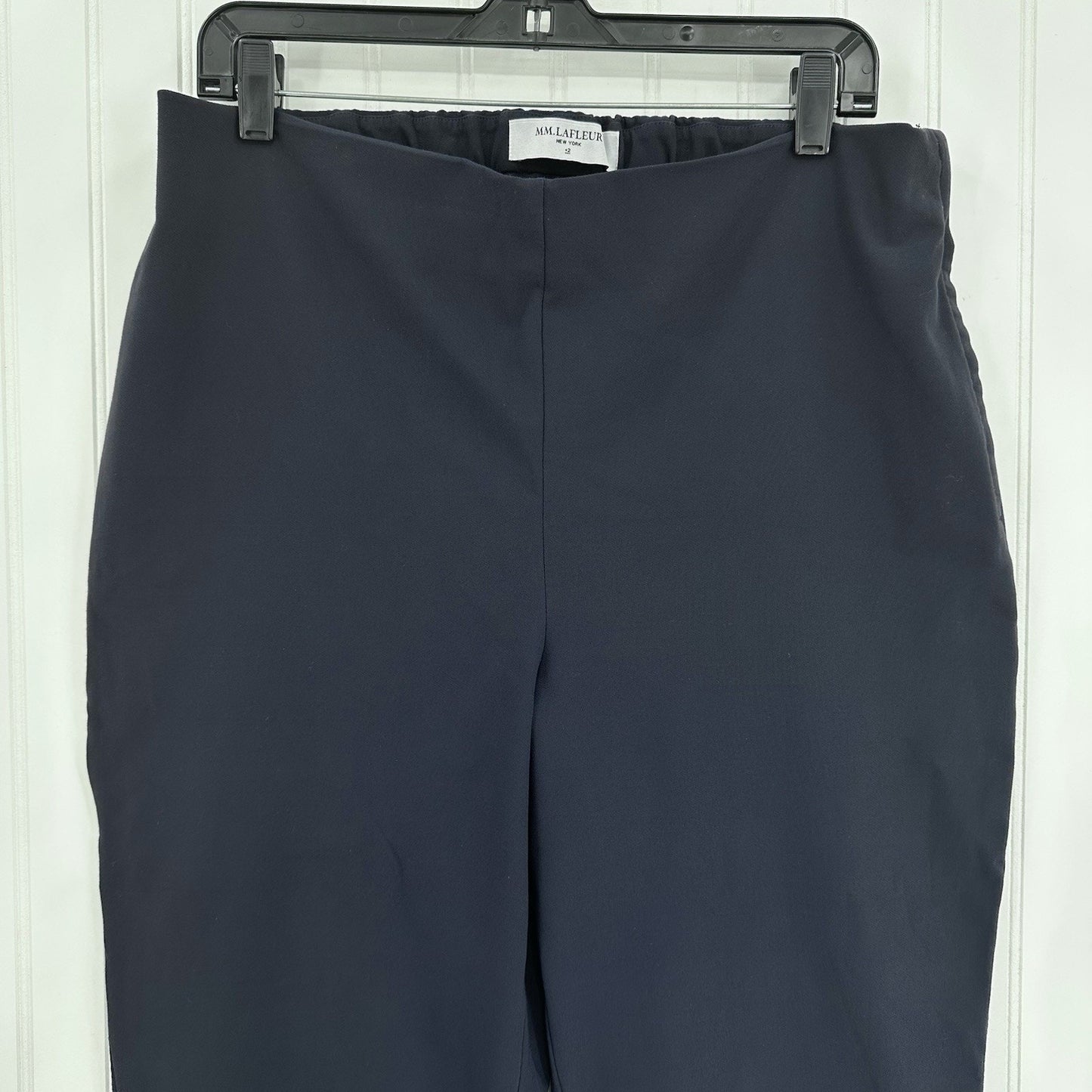 MM Lafleur Pants Womens +2 18 Straight Ankle Navy Blue Stretch Minimalist Career