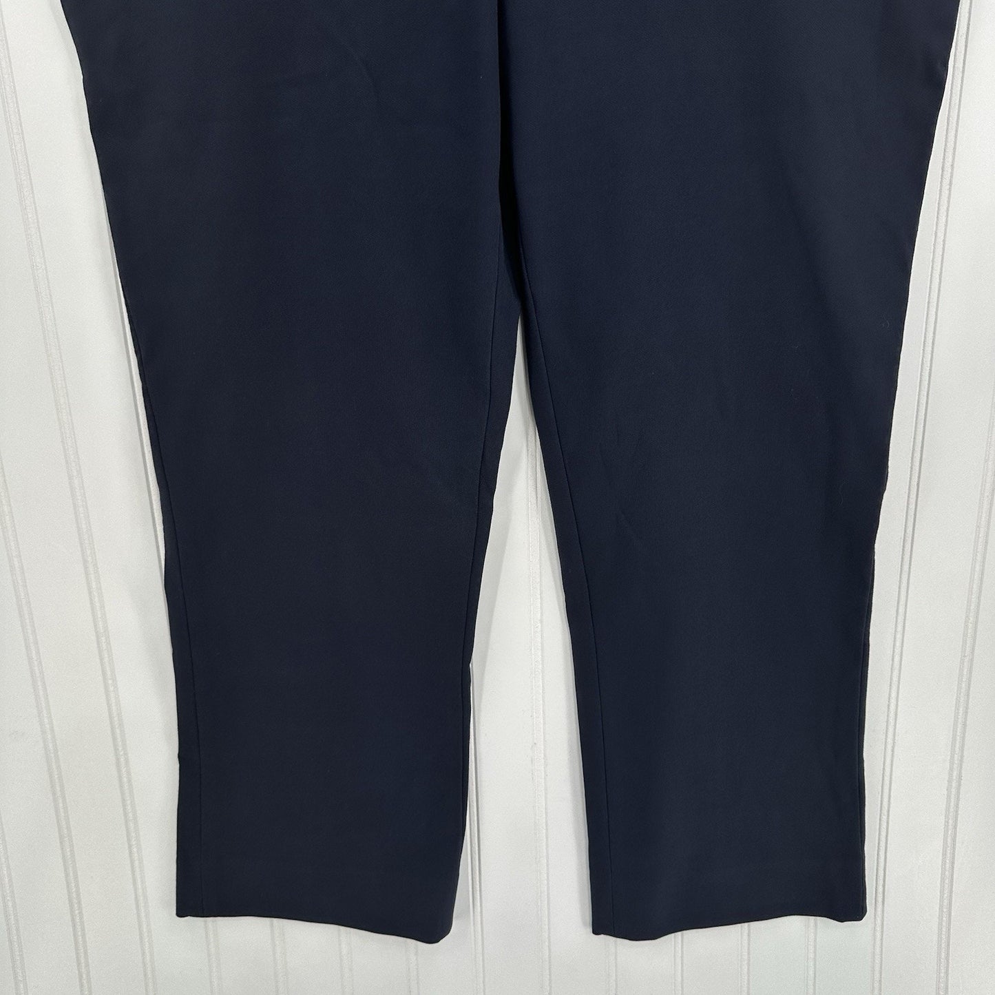 MM Lafleur Pants Womens +2 18 Straight Ankle Navy Blue Stretch Minimalist Career