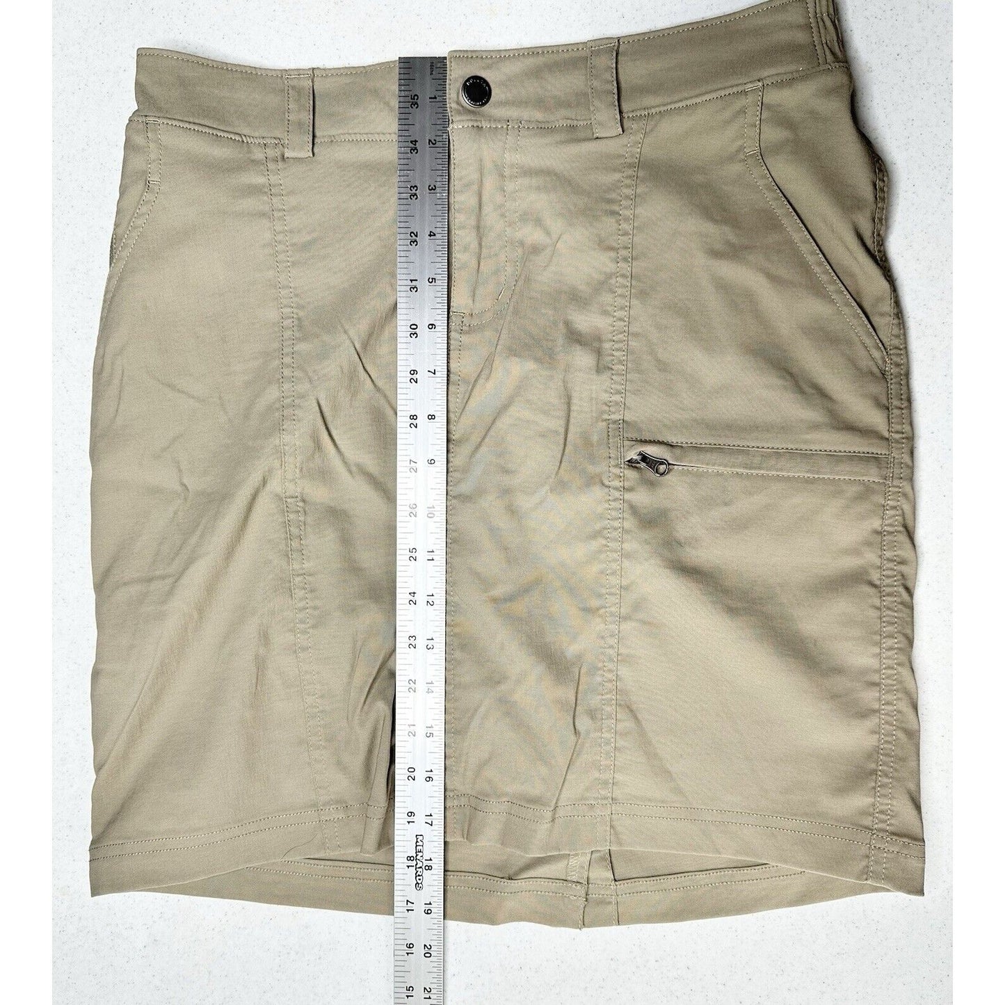 Duluth Trading Skort Womens 6 Dry On The Fly Beige Active Skirt/Shorts Gorpcore