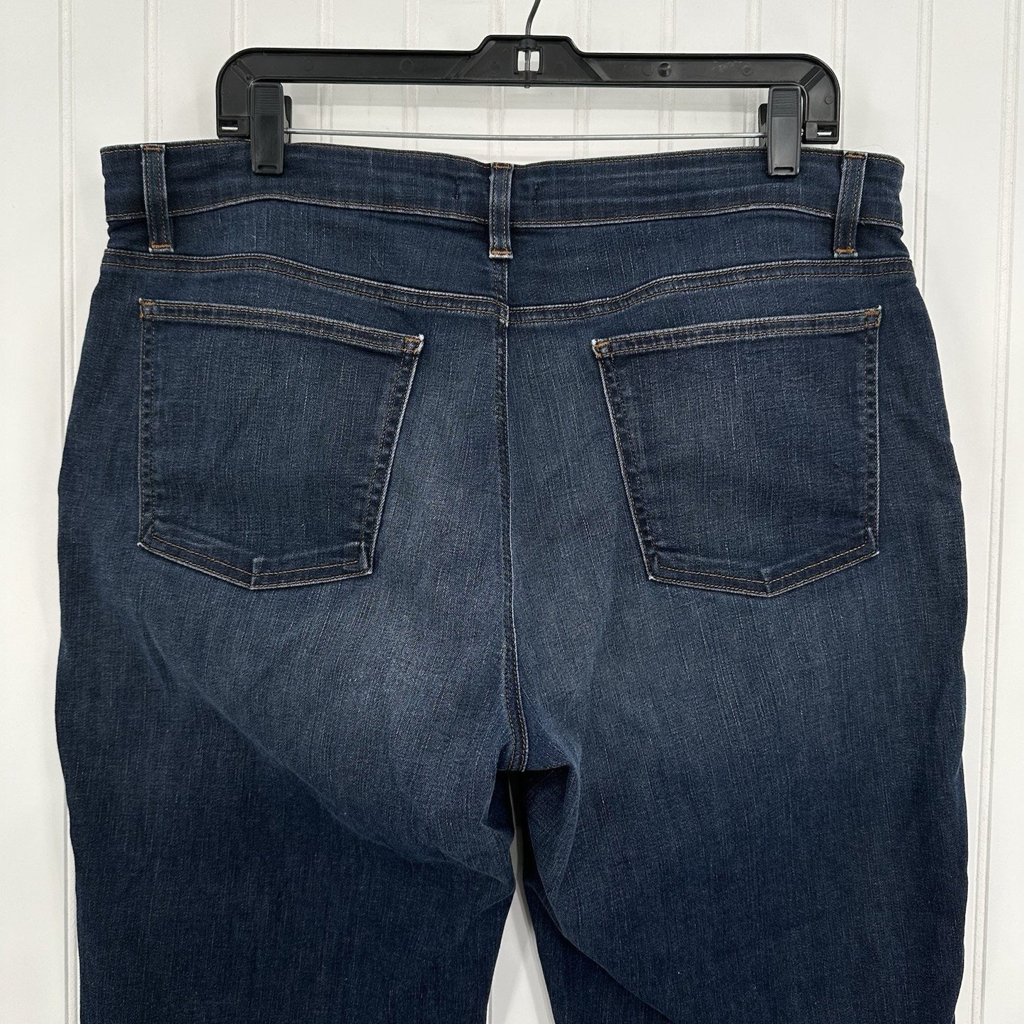Eileen Fisher Jeans Womens 14 Boyfriend Relaxed Blue Denim Dark Organic Cotton