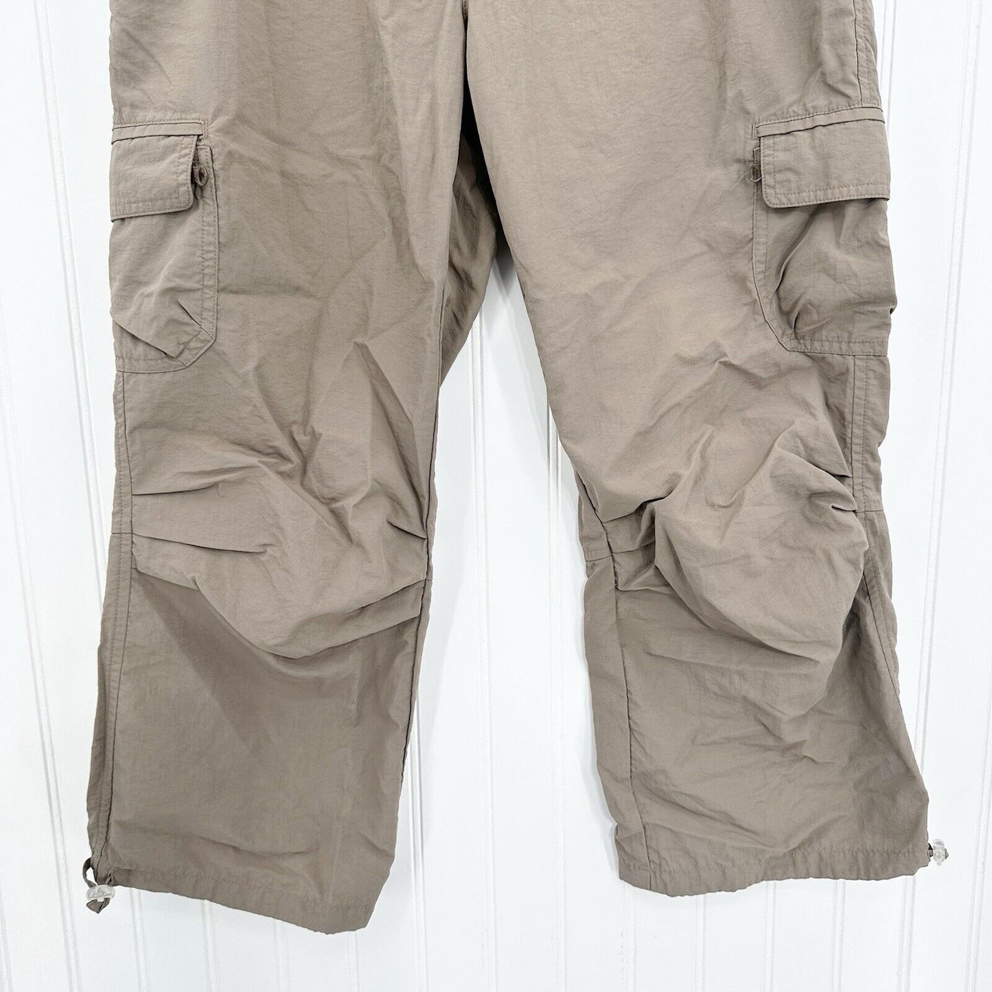 Lucy Activewear Pants Womens 6 Cargo Crop Brown Hiking Gorpcore Trail Cinch Hems